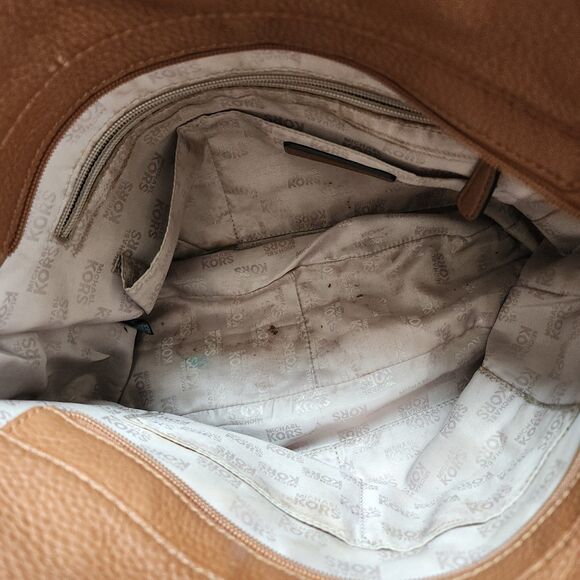 MICHAEL KORS Whipped Chelsea Leather Shoulder Bag Purse Handbag Acorn - Picture 7 of 10